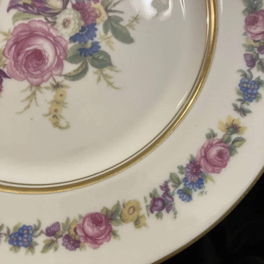 Castleton China Manor Gold Trim Dinner Plate 9